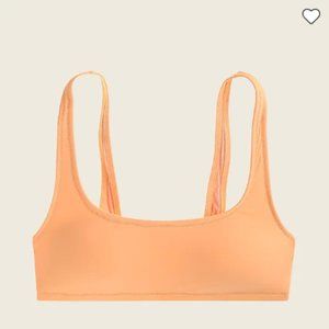 NWT J.CREW Swim Women's 1989 scoopneck bikini top Warm Clementine